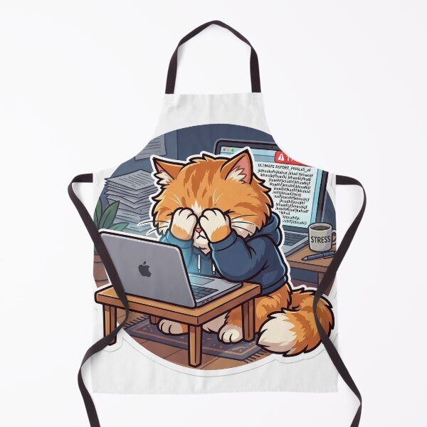 Item preview, Procrastinating Cat Funny Deadline Struggle designed and sold by SoftAuraStudi0.