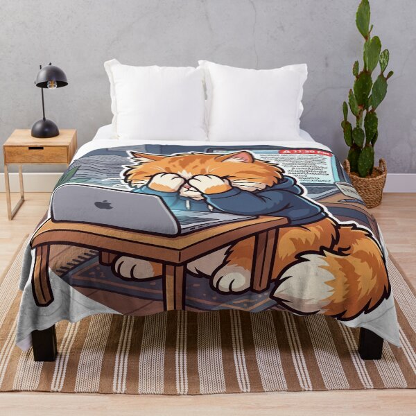 Item preview, Procrastinating Cat Funny Deadline Struggle designed and sold by SoftAuraStudi0.