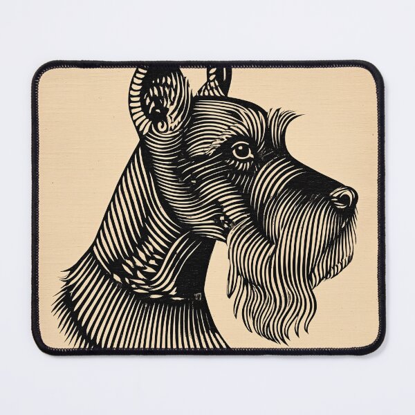 Item preview, Regal Schnauzer Woodcut designed and sold by lautir.