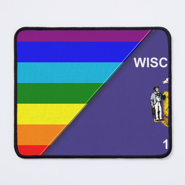 Item preview, Double Flag of LGBT and Wisconsin. LGBT and Wisconsin official flags. 3D illustration. Illustration of Double Flag. National symbol. LGBT and Wisconsin symbols. Movement of Sexual Minorities in USA designed and sold by Decoriolus.