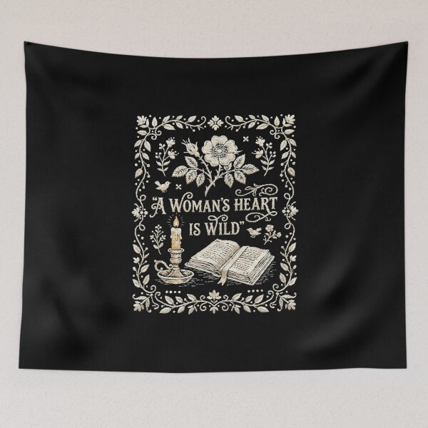 Item preview, Jane Eyre A Womans Heart Is Wild Embroidery Style Cottagecore designed and sold by Fenay Designs.