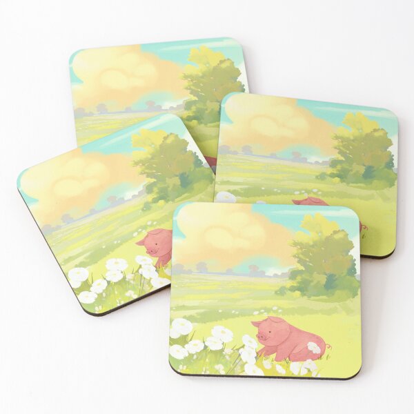 Item preview, Happy piggy in the meadow  designed and sold by SkyisBright.