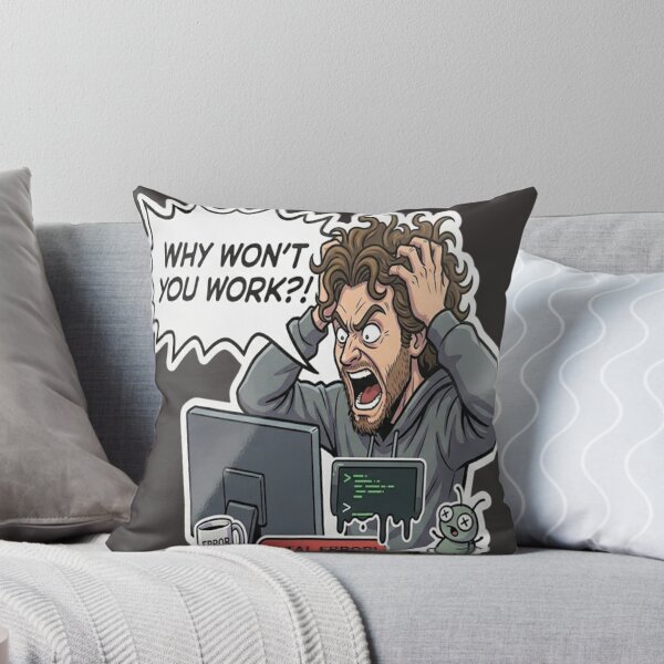 Item preview, Why Wont You Work? - Funny Programmer Frustration Sticker designed and sold by islam gamal.