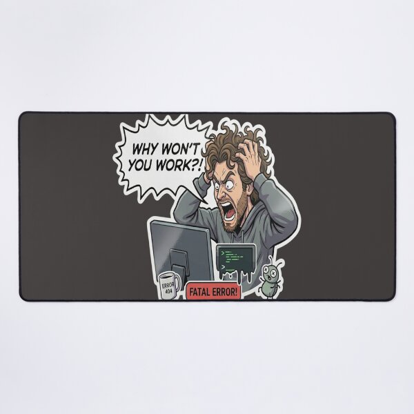 Item preview, Why Wont You Work? - Funny Programmer Frustration Sticker designed and sold by islam gamal.