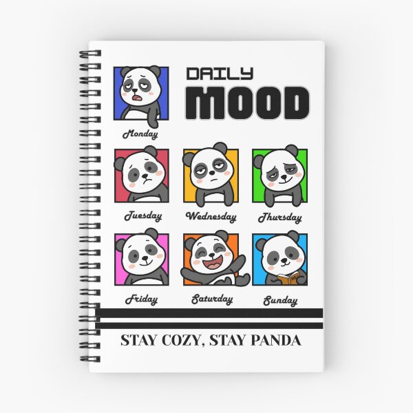 Item preview, Daily Mood Panda Shirt | Cute Panda Week Mood Chart Tee | Funny Monday to Sunday Panda Aesthetic Graphic T-Shirt designed and sold by JEVANStudio.