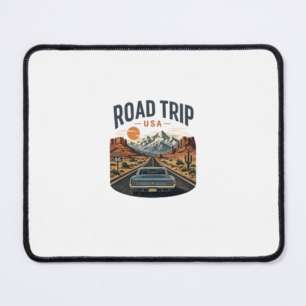 Item preview, Vintage Desert Road Trip USA Retro Adventure T-Shirt Design designed and sold by AchraffPrint.
