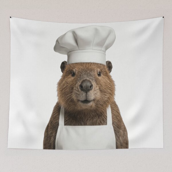 Item preview, Funny Beaver Chef Realistic Animal Cooking Humor Art designed and sold by LazyOwlStore.