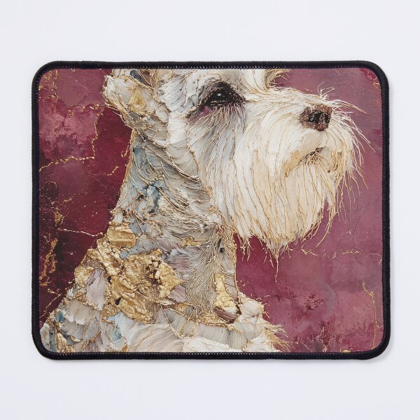 Item preview, White Schnauzer with Gold Accents designed and sold by lautir.