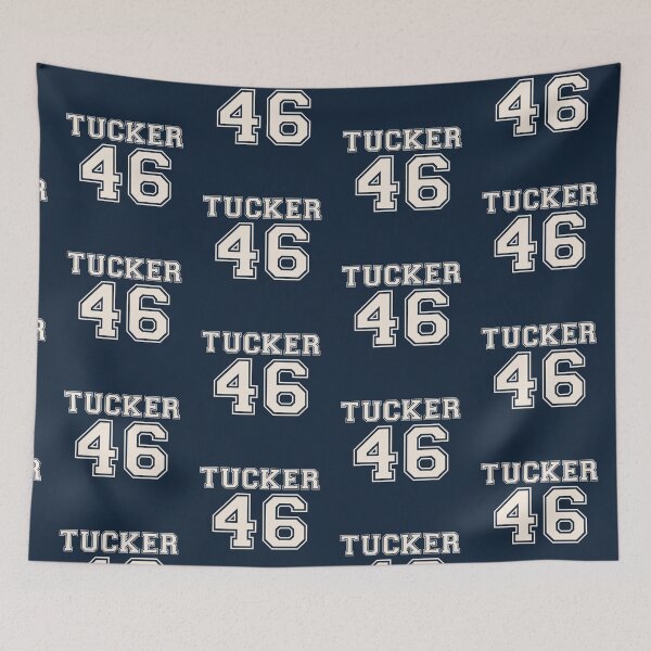 Item preview, Tucker 46 varsity on blue designed and sold by Aakanksha97.