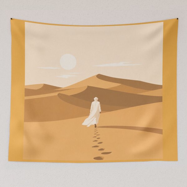 Item preview, Desert Wanderer | Minimalist Dune Art Print designed and sold by VariusDesigns.
