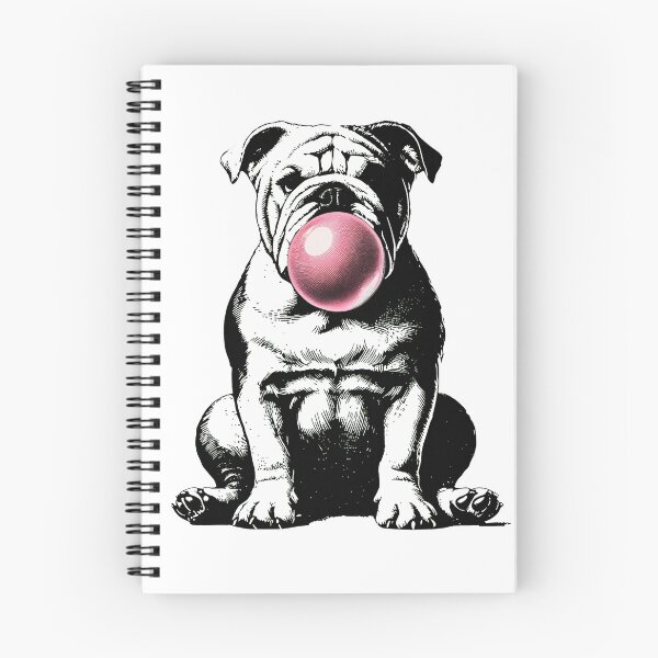Item preview, Bulldog Blowing Pink Bubble Gum Tattoo Style designed and sold by SoyLamderma.