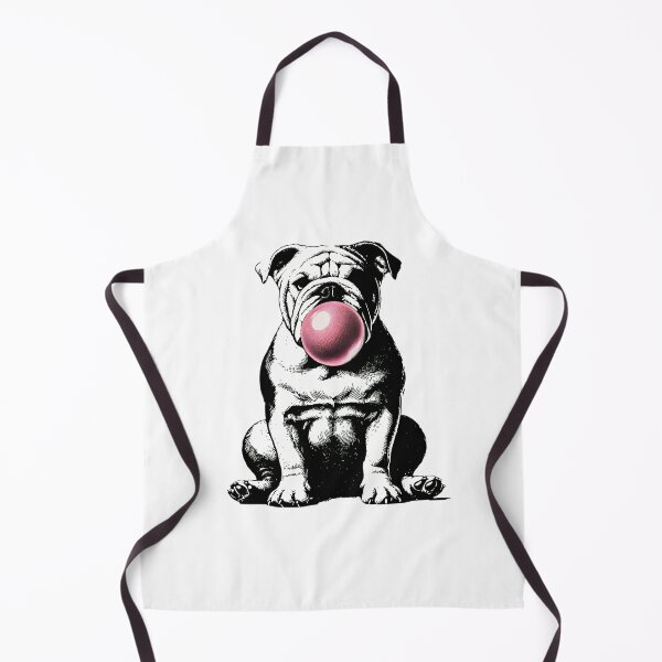 Item preview, Bulldog Blowing Pink Bubble Gum Tattoo Style designed and sold by SoyLamderma.