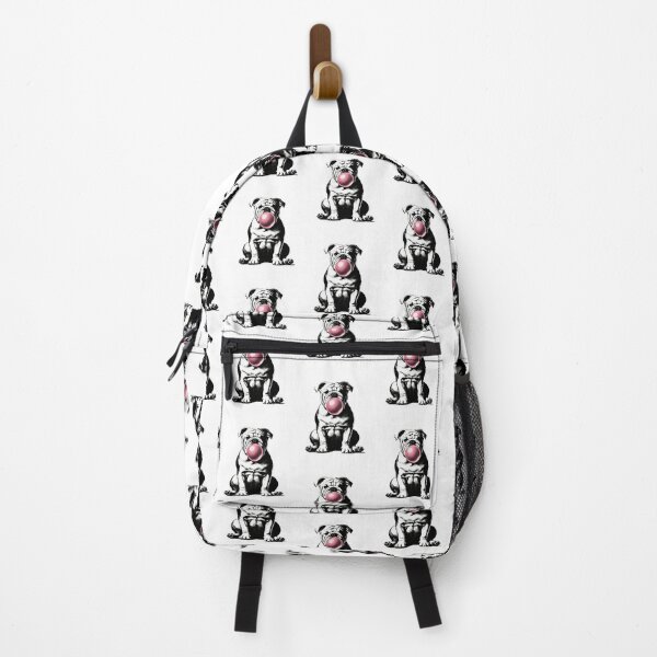 Item preview, Bulldog Blowing Pink Bubble Gum Tattoo Style designed and sold by SoyLamderma.