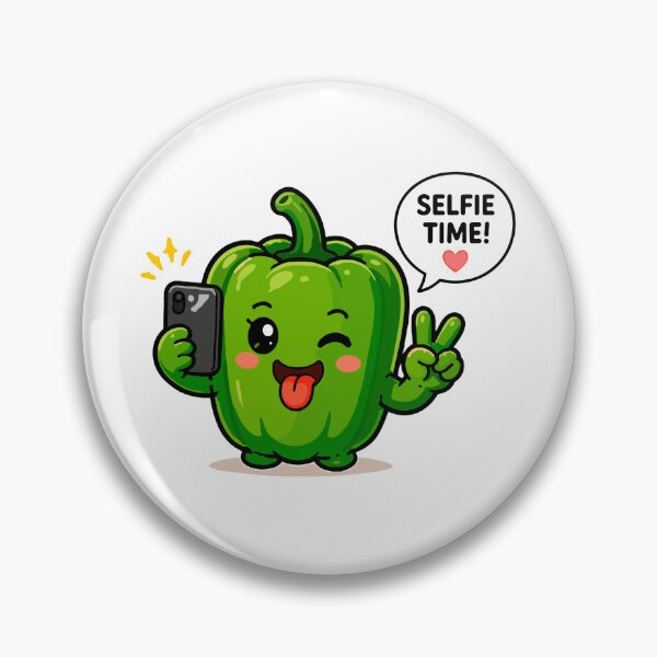 Item preview, Cute Pepper Selfie Cartoon designed and sold by Krincydigitalart.