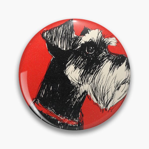 Item preview, Schnauzer on Vibrant Red Background designed and sold by lautir.