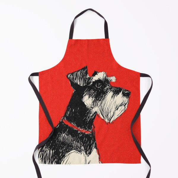 Artikelvorschau, Schnauzer auf leuchtend rotem Hintergrund entworfen und verkauft von lautir.