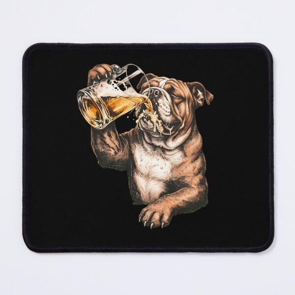 Item preview, Bulldog Drinking Beer Mug Funny Graphic Tee designed and sold by SoyLamderma.