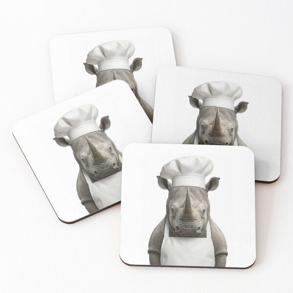 Artikelvorschau, Witziger Nashornkoch – Realistische Tierkochkunst entworfen und verkauft von LazyOwlStore.