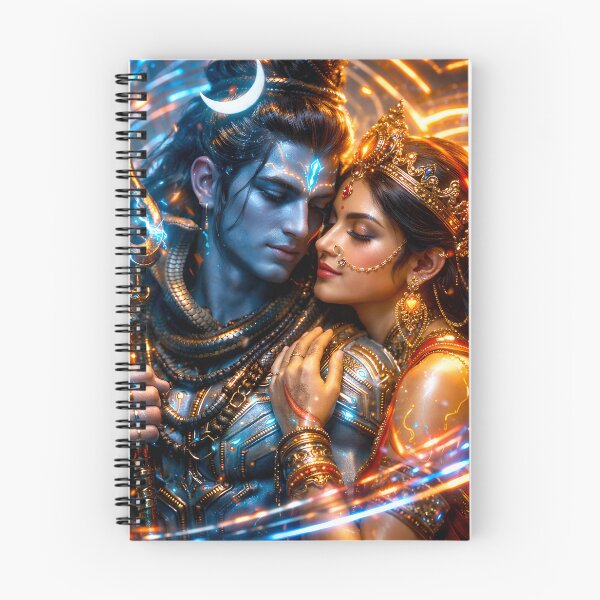 Item preview, Shiva & Parvati Tandava Energy — Hindu God Art | Cyberpunk designed and sold by CosmicLotusArt.