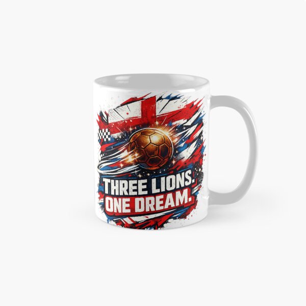 Item preview, England World Cup Streetwear Football Design | Three Lions One Dream | England Fan Tee designed and sold by bazstees54.