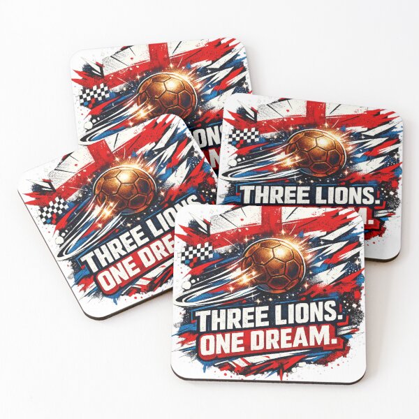 Item preview, England World Cup Streetwear Football Design | Three Lions One Dream | England Fan Tee designed and sold by bazstees54.