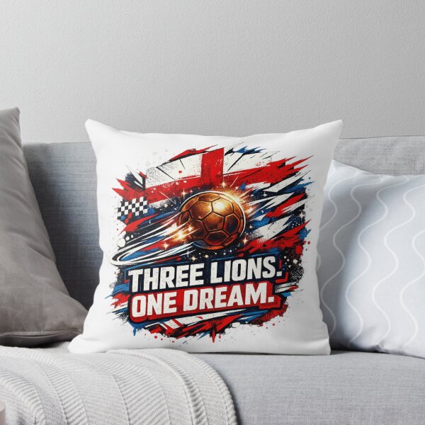 Item preview, England World Cup Streetwear Football Design | Three Lions One Dream | England Fan Tee designed and sold by bazstees54.