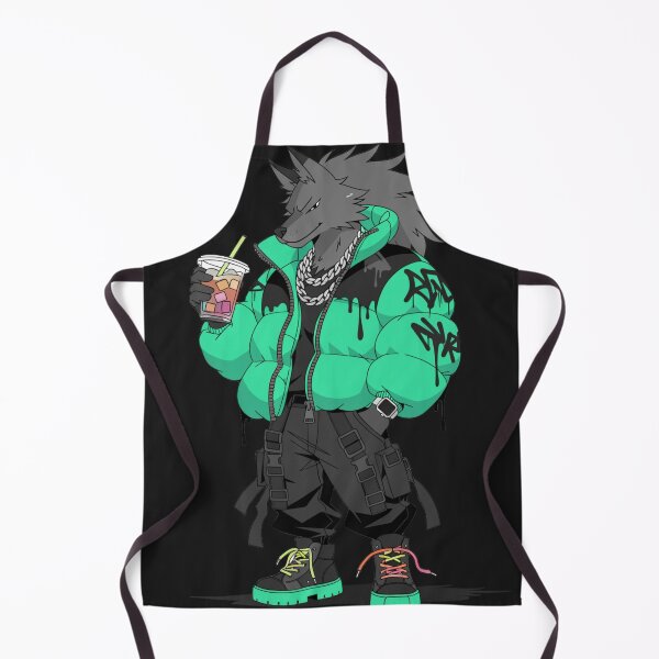 Item preview, Cool Wolf Streetwear Mint Green Puffer Jacket Anime designed and sold by zegistor ☑️⭐⭐⭐⭐⭐.
