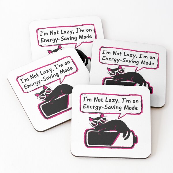 Item preview, I'm Not Lazy I'm on Energy Saving Mode Funny Cat designed and sold by XYZ LAB by Jesuperman.