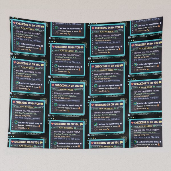 Item preview, Checking In On You: Pixel Art Mental Health Graphic designed and sold by artlife4.