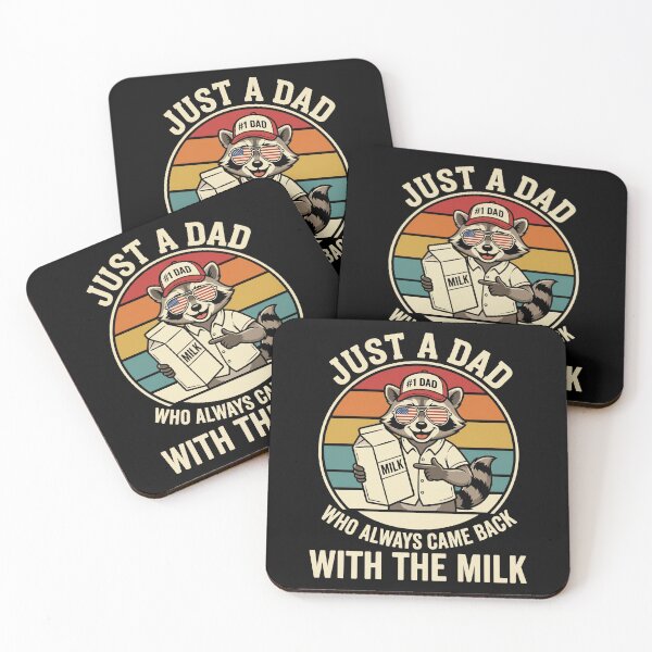 Item preview, Just A Dad Who Always Came Back With The Milk Raccoon Father Funny Father's Day designed and sold by SofenArt.