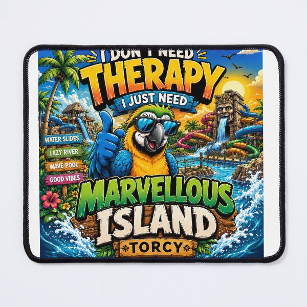 Item preview, Marvellous Island Torcy Waterpark T-Shirt – Funny Vacation Parrot Graphic Tee | Summer Travel Theme Park Shirt designed and sold by Sushikidsntoddlers.