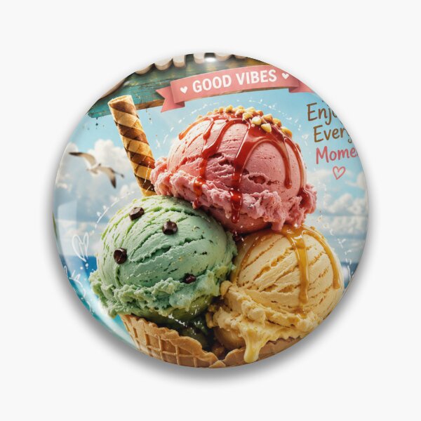Item preview, Summer Ice Cream Delight | Tropical Vibes Artwork designed and sold by Sticleg.