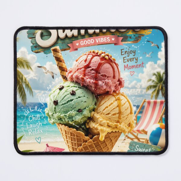 Item preview, Summer Ice Cream Delight | Tropical Vibes Artwork designed and sold by Sticleg.