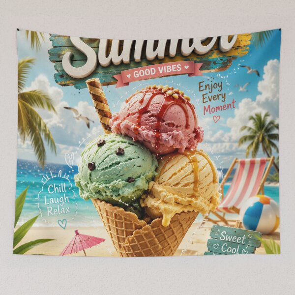 Item preview, Summer Ice Cream Delight | Tropical Vibes Artwork designed and sold by Sticleg.