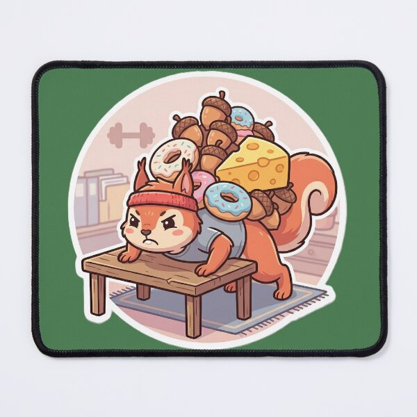 Item preview, Cheat Day Squirrel Funny Fitness Gym Fail designed and sold by SoftAuraStudi0.