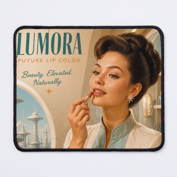 Item preview, Wall Art - Postcard - Lumora – Retro‑Futuristic Beauty designed and sold by ForeverPrintsOK.