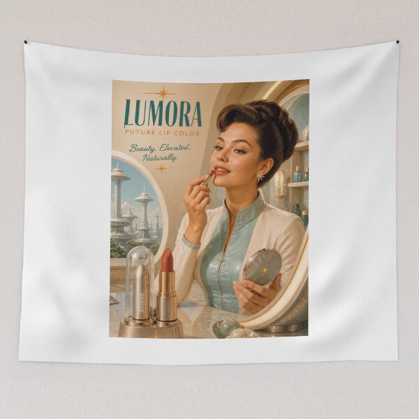Item preview, Wall Art - Postcard - Lumora – Retro‑Futuristic Beauty designed and sold by ForeverPrintsOK.