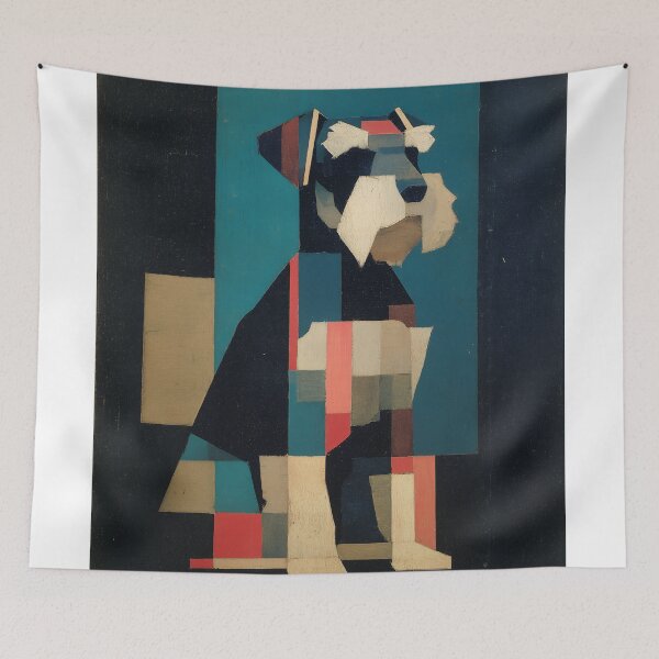 Item preview, Geometric schnauzer Portrait designed and sold by lautir.