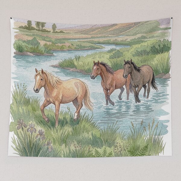 Item preview, Vintage Wild Horses Shirt Retro Western Graphic Tee Nature Lover Cowboy Aesthetic Landscape Shirt designed and sold by LessIsLoud.