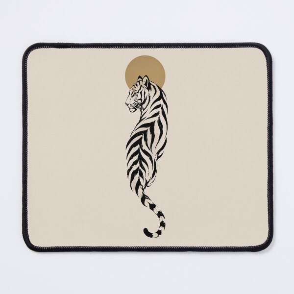 Item preview, Tiger Art Print | Japanese Style Tiger Illustration with Golden Sun designed and sold by MonNoir.