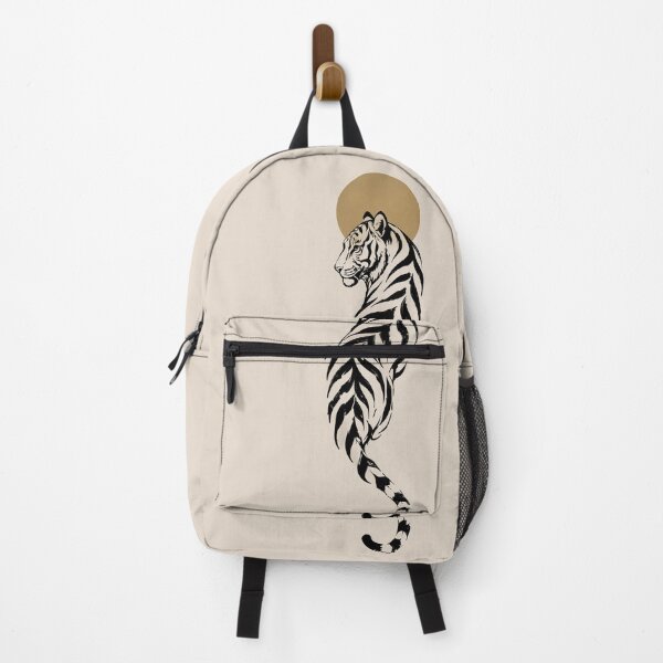 Item preview, Tiger Art Print | Japanese Style Tiger Illustration with Golden Sun designed and sold by MonNoir.