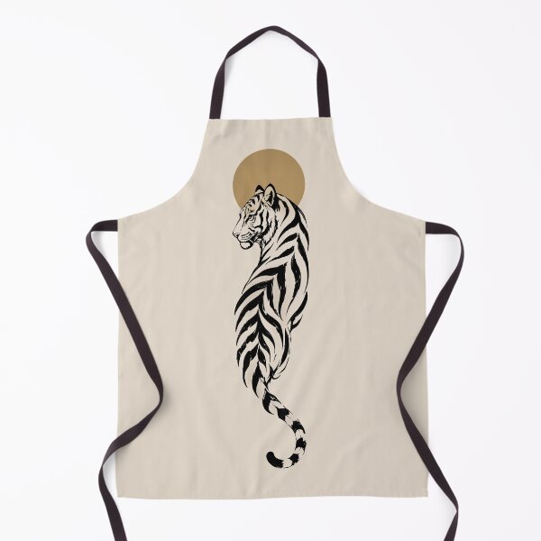 Item preview, Tiger Art Print | Japanese Style Tiger Illustration with Golden Sun designed and sold by MonNoir.