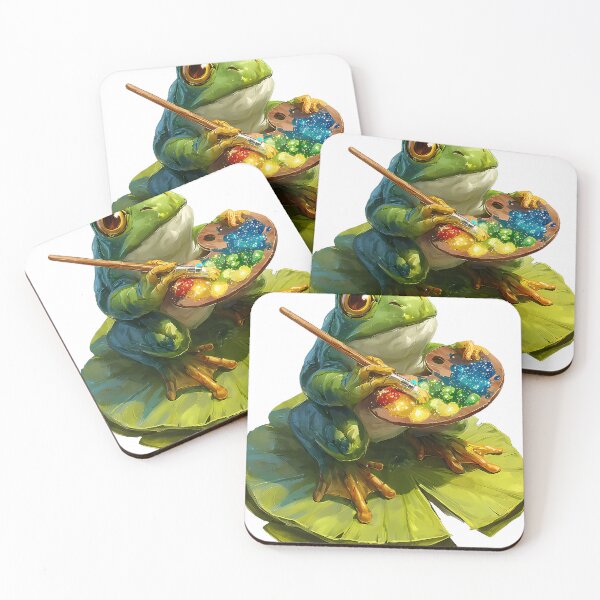 Item preview, Lotus Leaf Artist Frog designed and sold by pumsquare.