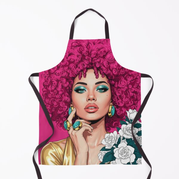 Item preview, Electric Pink Afro Queen Portrait designed and sold by goldcov.