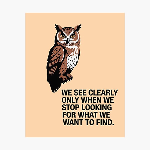 Item preview, Banksy Owl - We see clearly only when we stop looking for what we want to find. designed and sold by 123ks.