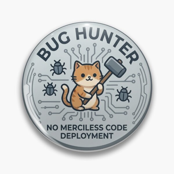 Item preview, Funny Programmer Gift Bug Hunter Cat No Merciless Code  Deployment QA Engineer Shirt Developer Cat Gift designed and sold by Dev Mode.