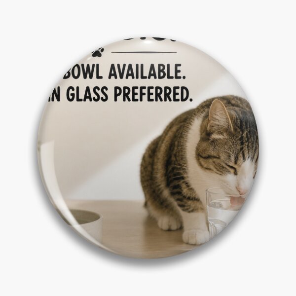 Item preview, Cat Logic Water Bowl Available Human Glass Preferred designed and sold by LovelyCatGalaxy.