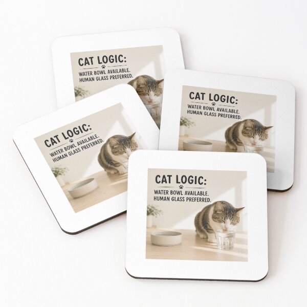 Item preview, Cat Logic Water Bowl Available Human Glass Preferred designed and sold by LovelyCatGalaxy.