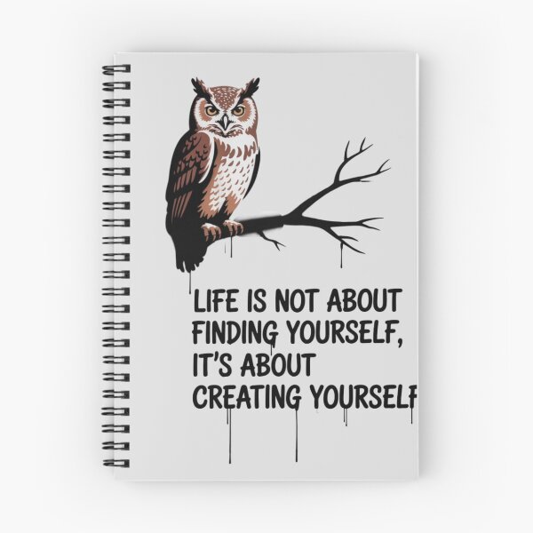 Item preview, Banksy Owl - Life is not about finding yourself, it's about creating yourself designed and sold by 123ks.