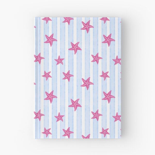 Item preview, Pink starfish watercolor stripe beach pattern designed and sold by Design by Ishika.